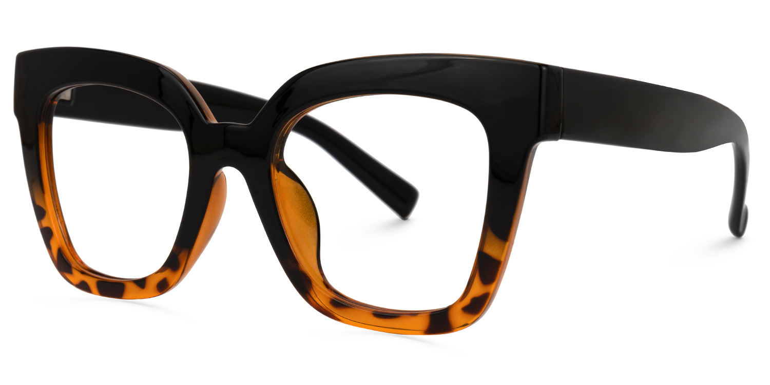 ZEELOOL Malcolm Square Two-Tone Glasses