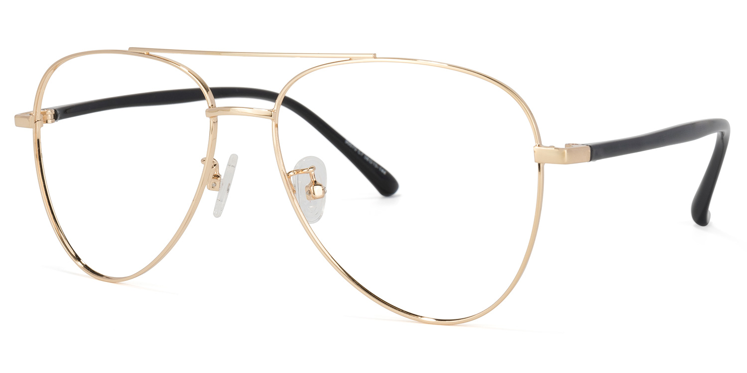 Paige Aviator Gold Glasses | ZEELOOL UK1
