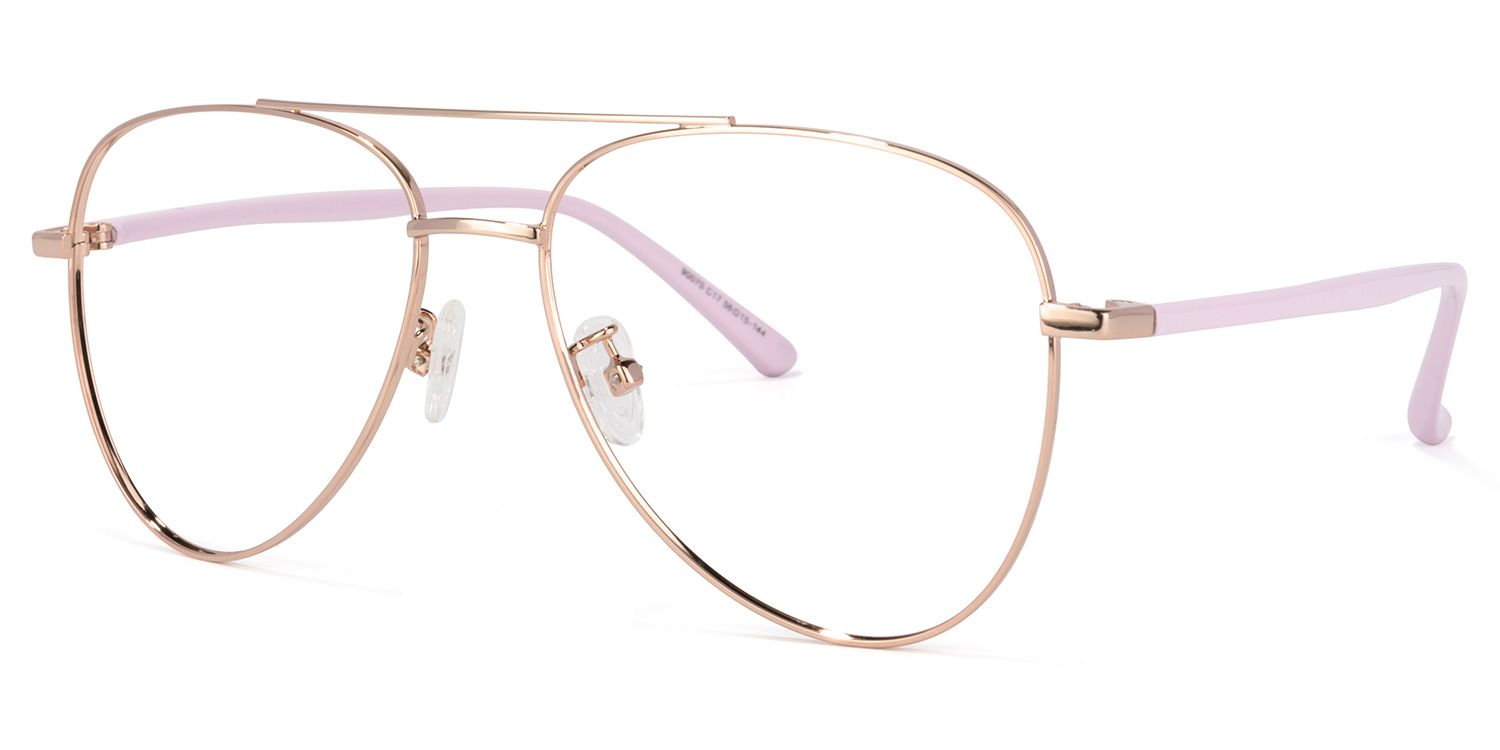 Paige Aviator Rose-Gold Glasses | ZEELOOL UK1