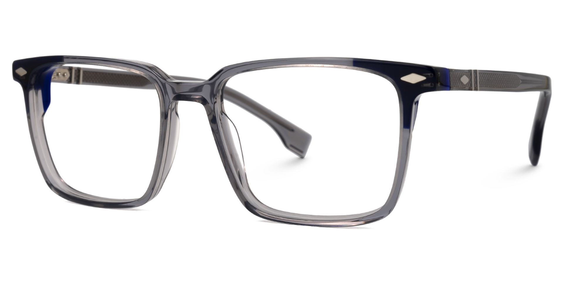 Davila Rectangle Gray Glasses | ZEELOOL UK1