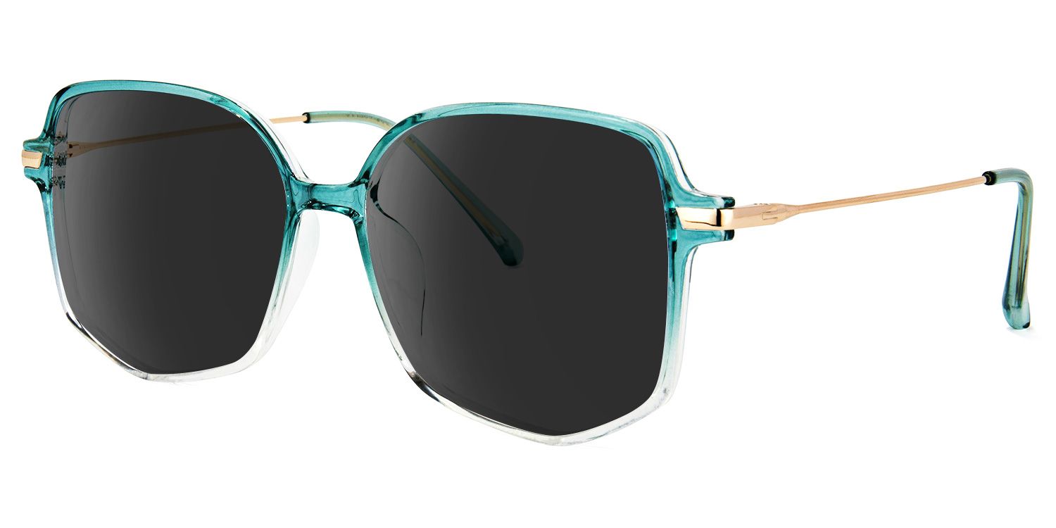 Payton Geometric Green Sunglasses | ZEELOOL UK3