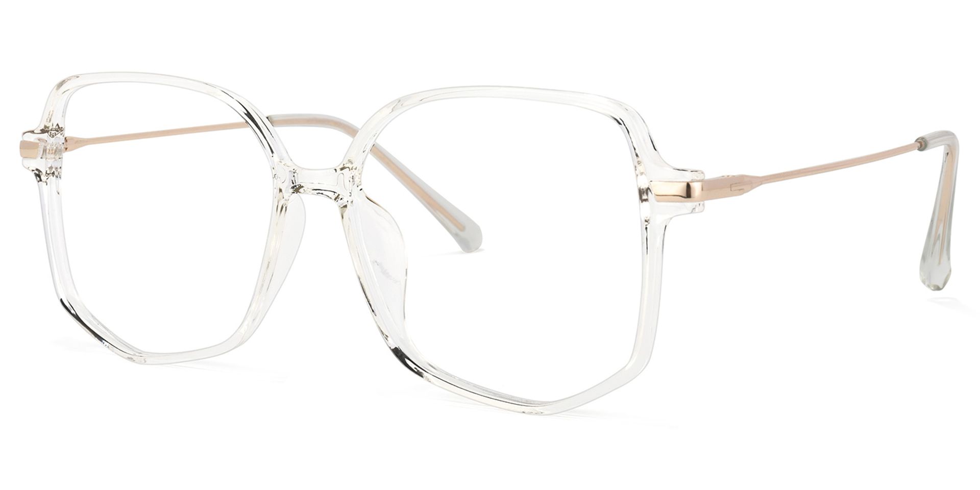 Payton Geometric Clear Eyeglasses | ZEELOOL UK1