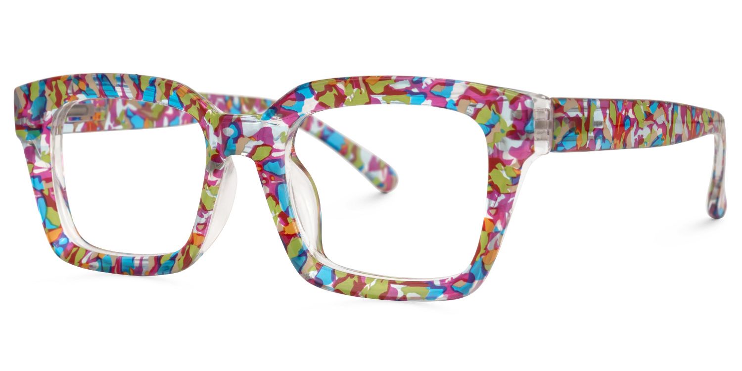 Tasfiya Rectangle Multicolor Glasses | ZEELOOL UK1