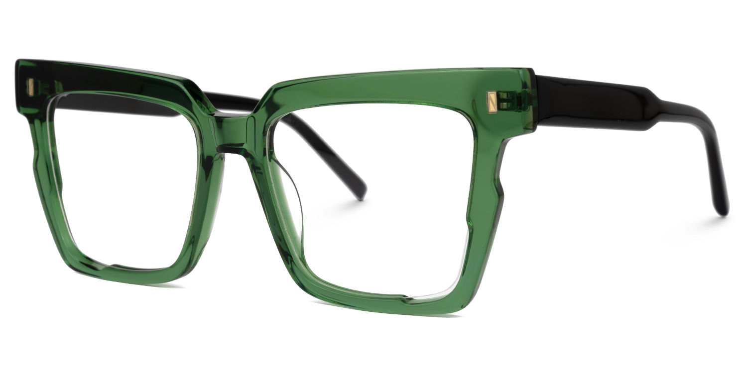 Mariily Square Green Glasses | ZEELOOL UK1
