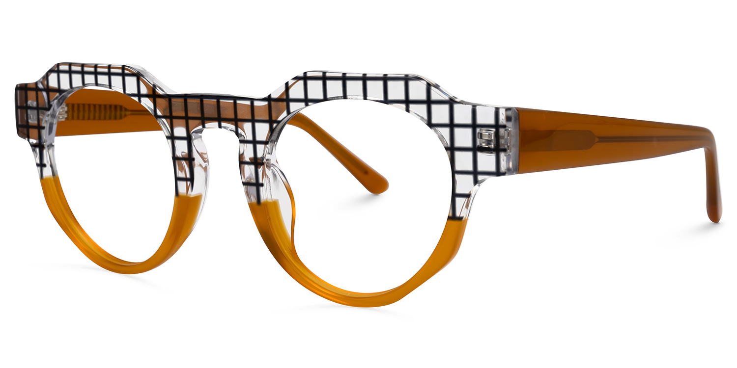 Karla Geometric Brown Glasses | ZEELOOL UK1