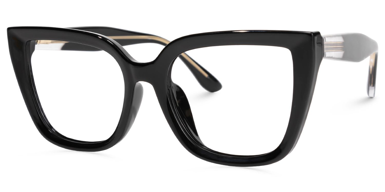Mirta Square Black Glasses | ZEELOOL UK1