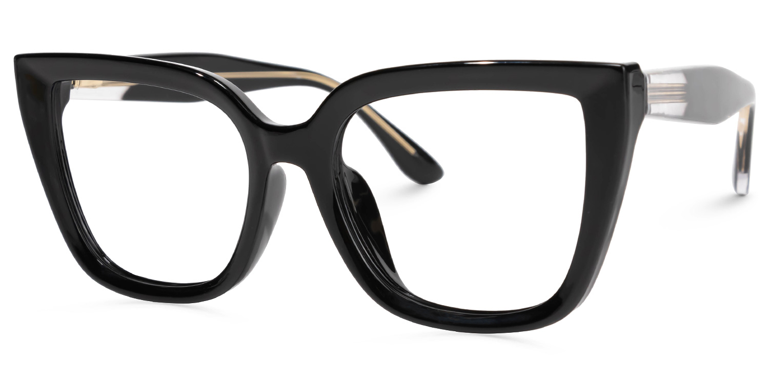Mirta Square Black Glasses | ZEELOOL UK1