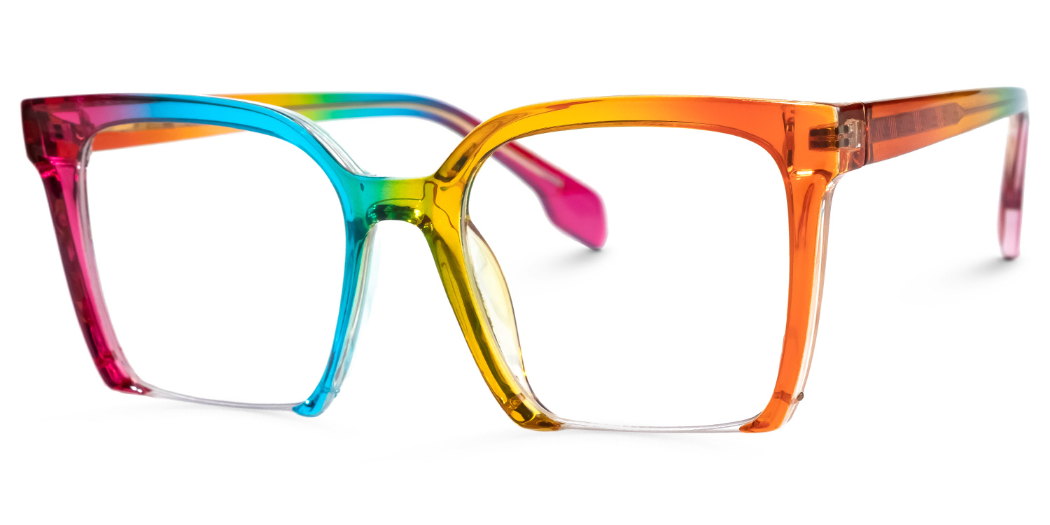 Misty Square Colorful Glasses | ZEELOOL UK1