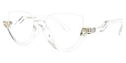Felicia Cat Eye Clear Glasses (Z-shaped Arms)1