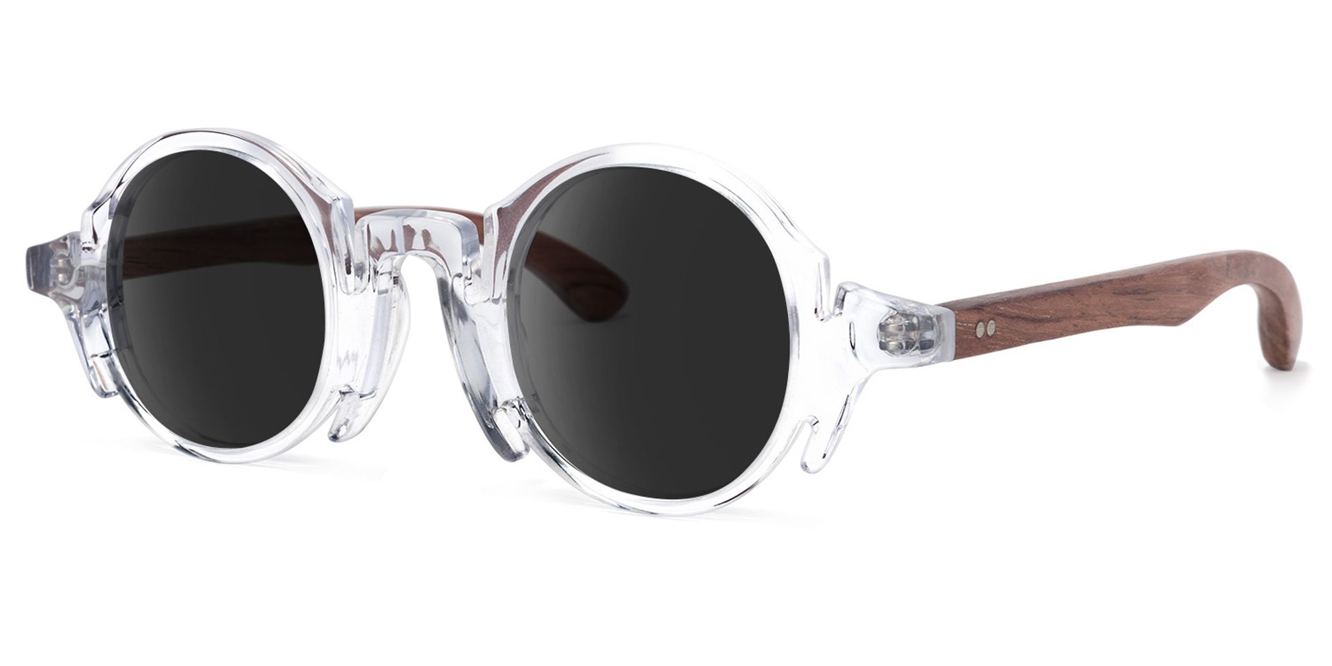 Charlie Round Clear Sunglasses | ZEELOOL UK1