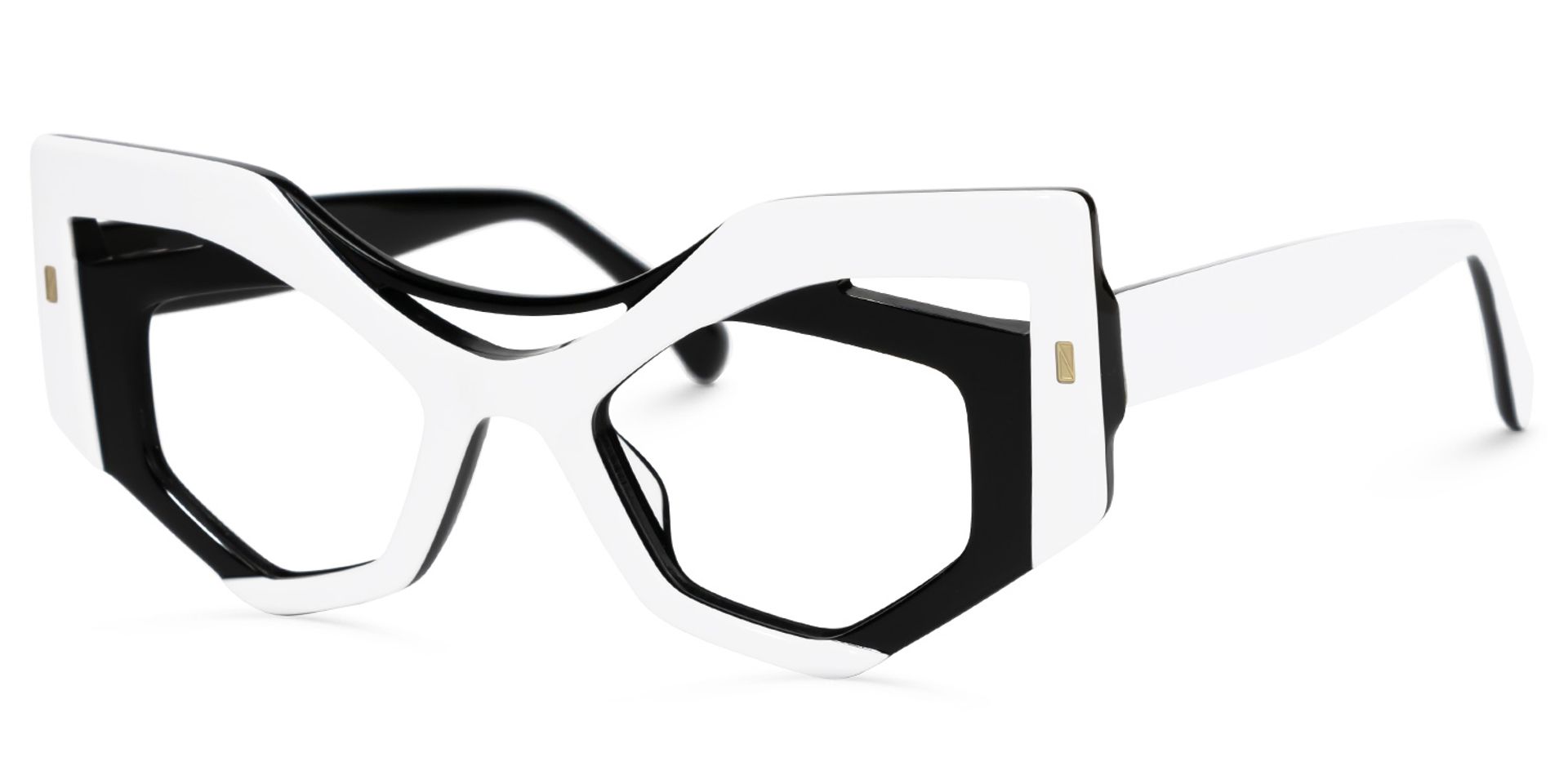 Mondal Geometric White Glasses | ZEELOOL UK1