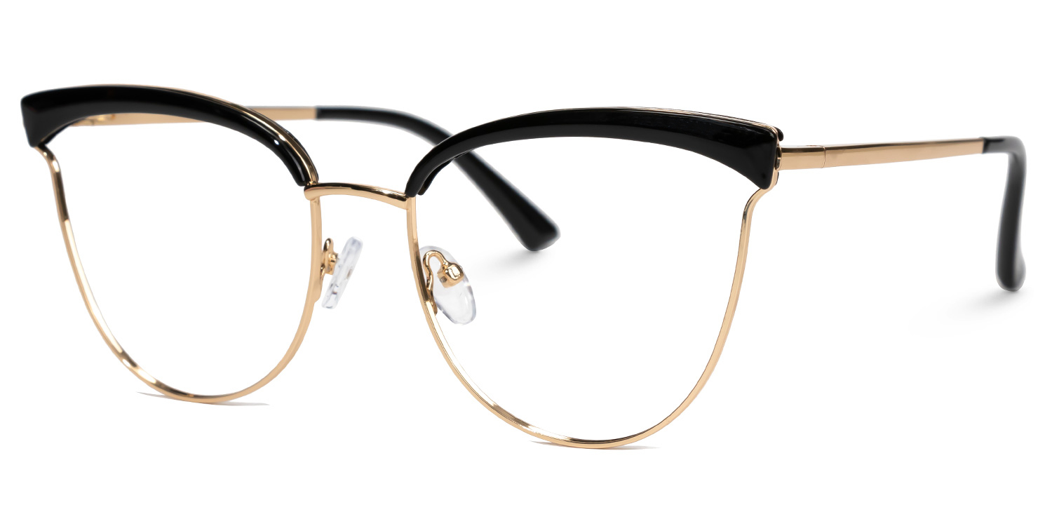 Lawrence Cateye Black Glasses1
