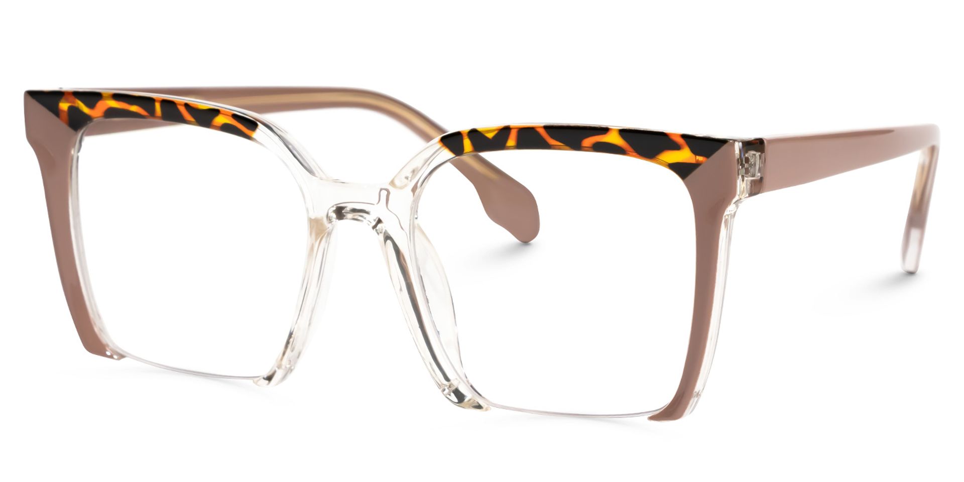 Misty Square Brown Glasses | ZEELOOL UK1