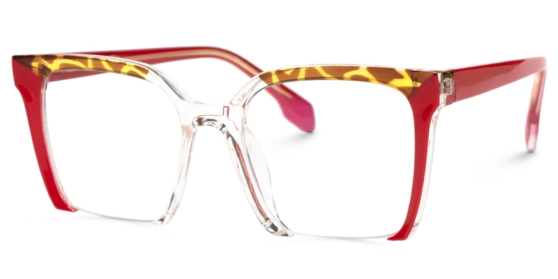 Misty Square Red Glasses | ZEELOOL UK1