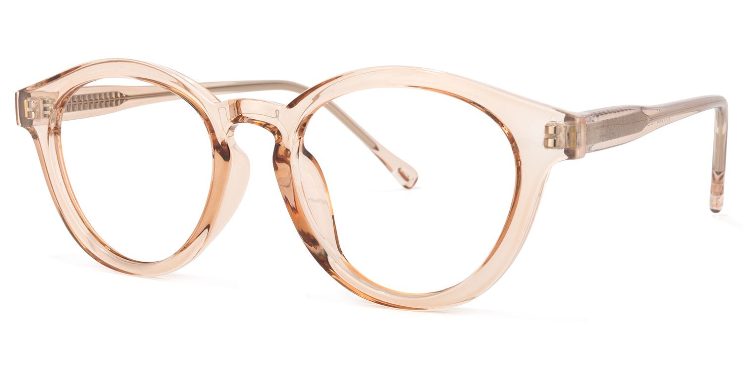 Pierce Round Beige Glasses | ZEELOOL UK1