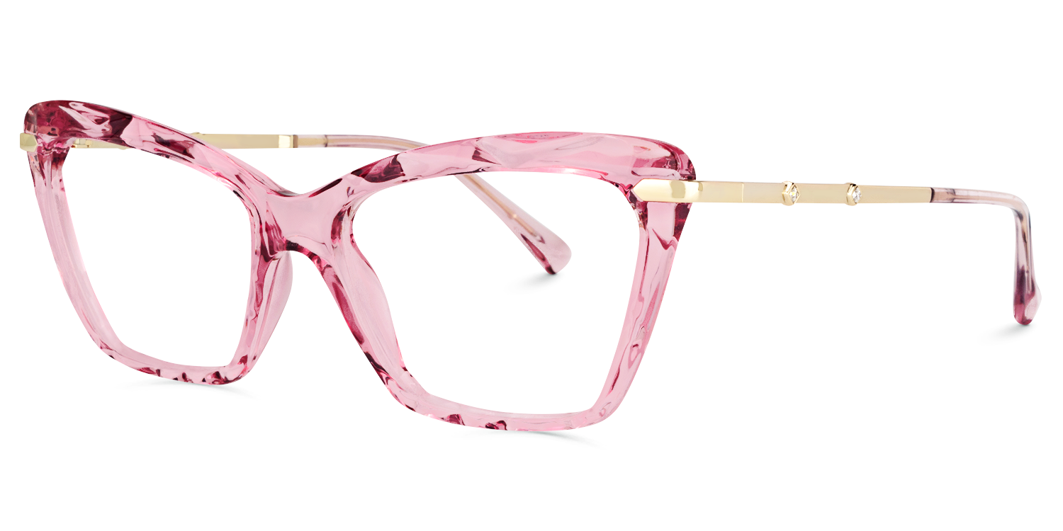 Juliet Pink Cat-eye Frame Glasses for Women | ZEELOOL UK1