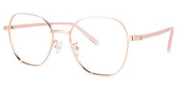 Perry Rose-Gold Geometric Glasses1