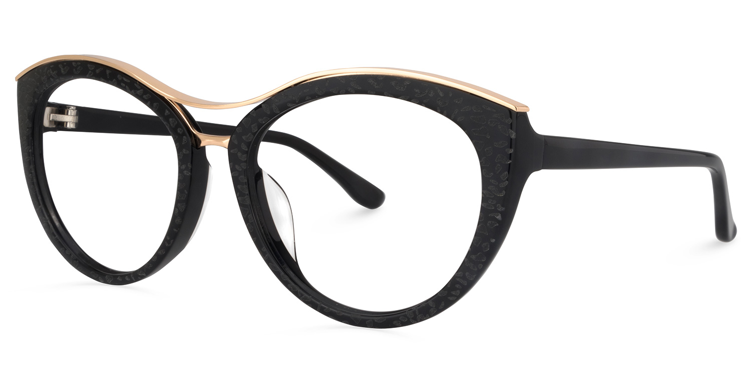 Carol Cateye Black Frame Glasses | ZEELOOL UK1