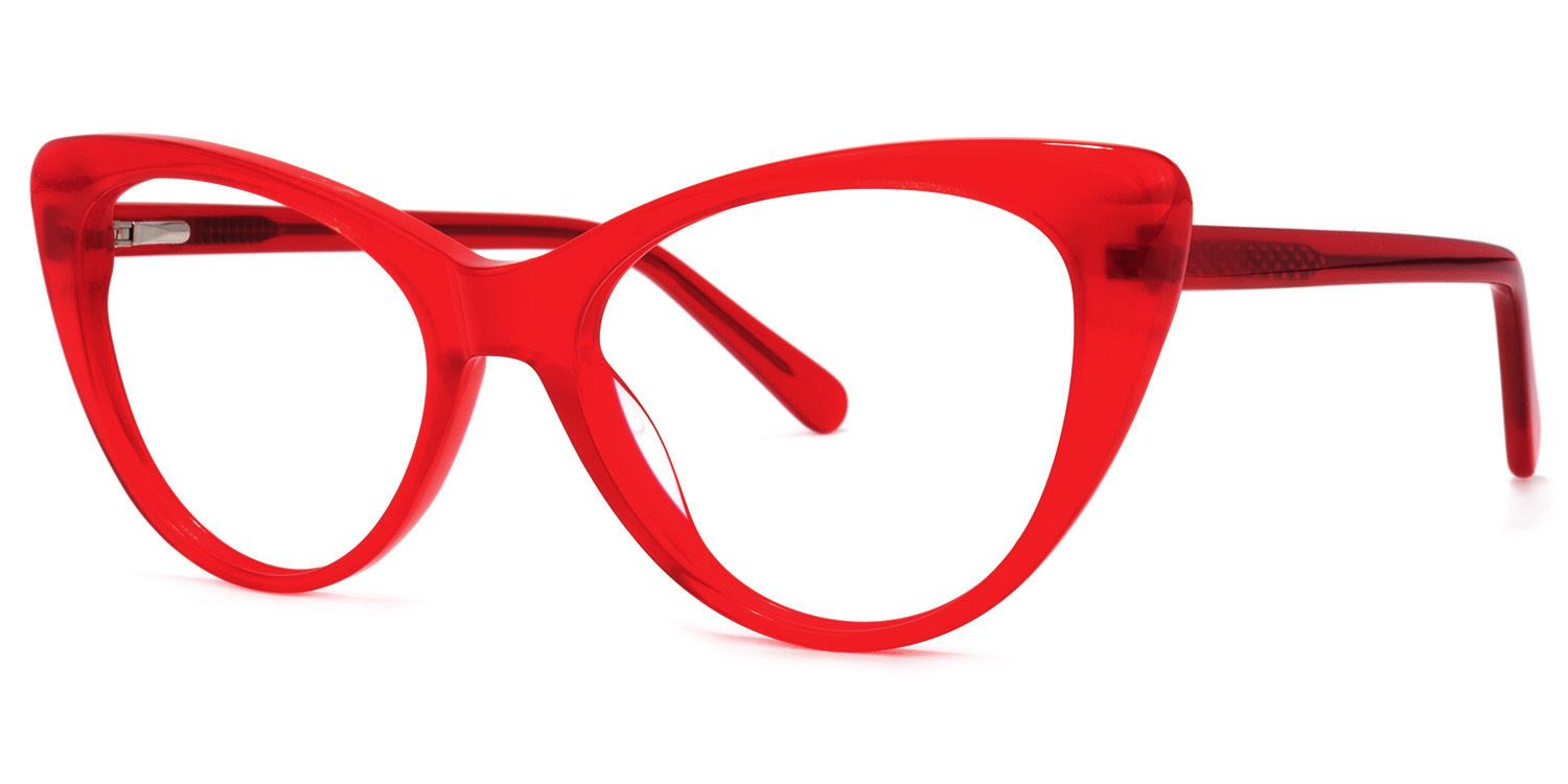 Cat Eye Red Glasses | ZEELOOL UK2
