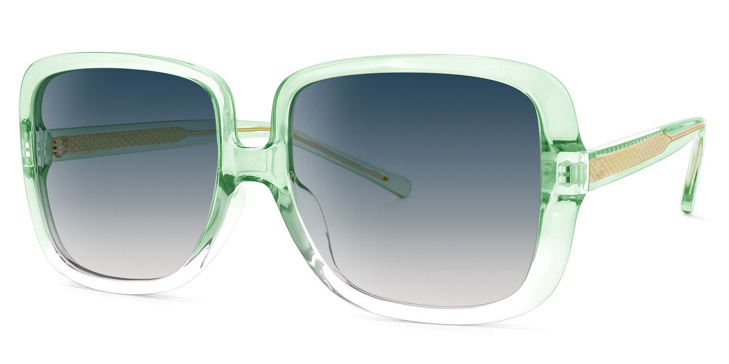 Raymond Square Green Sunglasses | ZEELOOL UK1