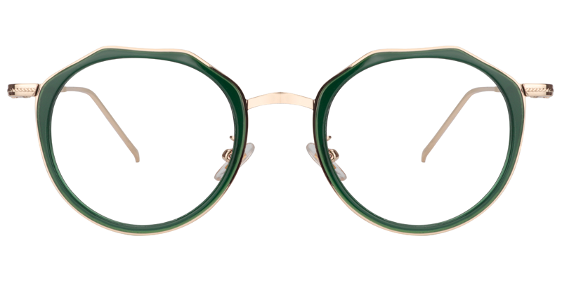 Geometric Green Glasses | ZEELOOL UK0