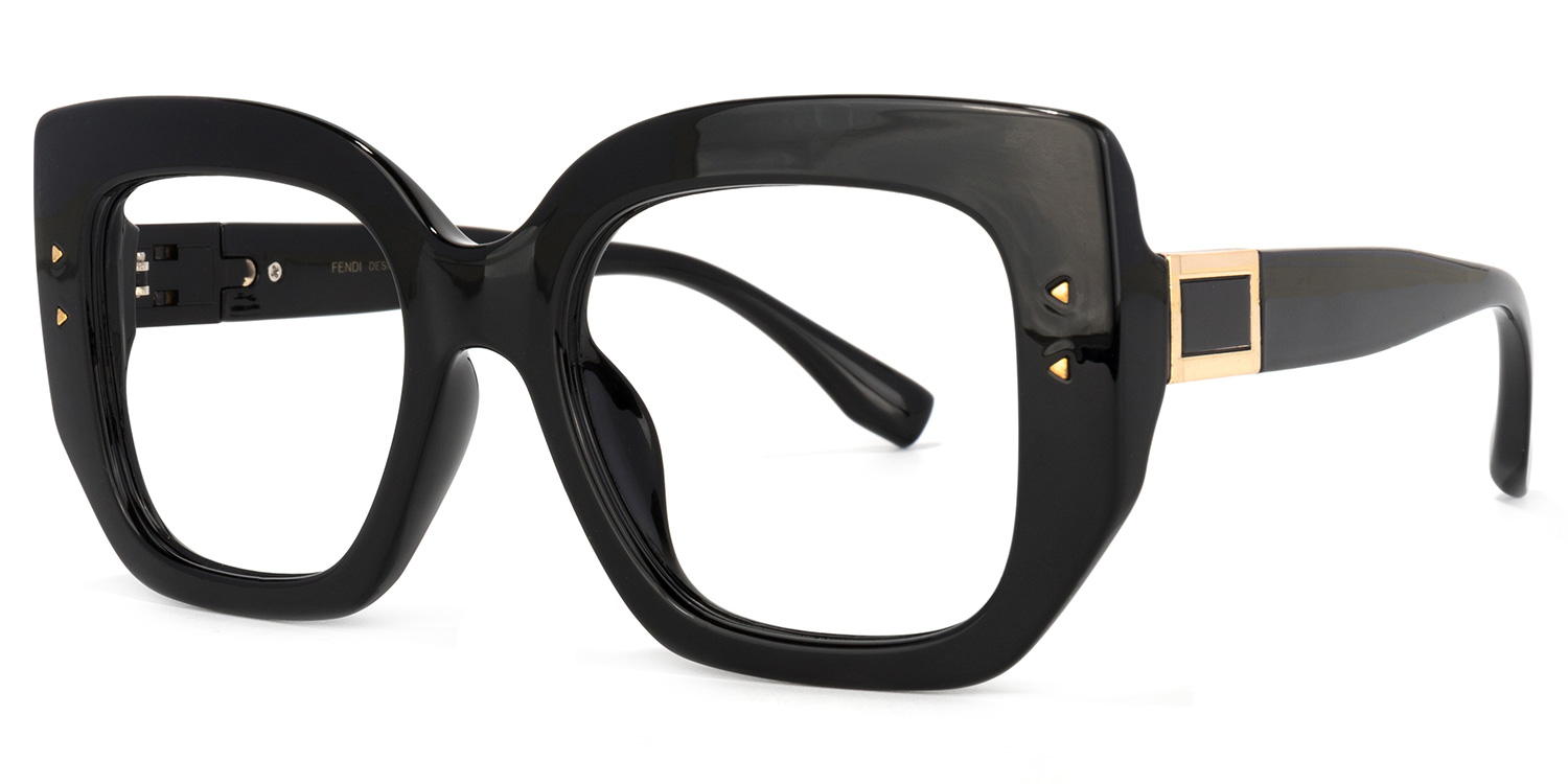 Sienna Square Black Glasses | ZEELOOL UK1
