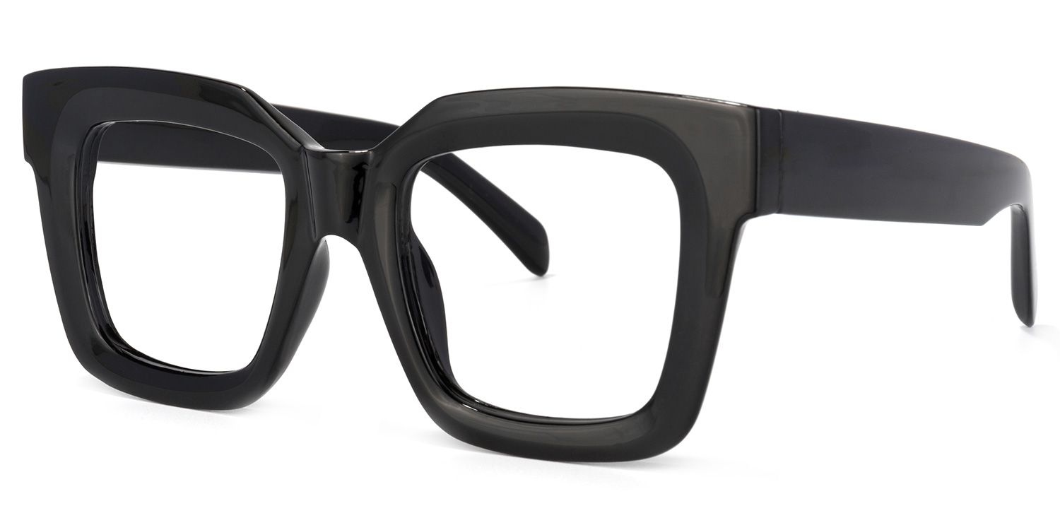 Trinity Square Black Glasses | ZEELOOL UK1