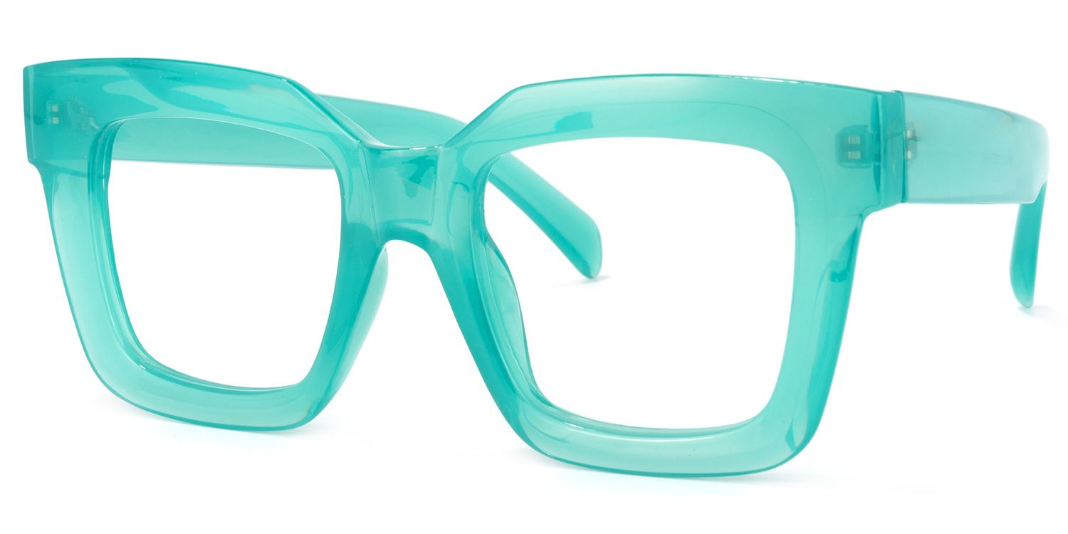 Trinity Square Green Glasses | ZEELOOL UK1