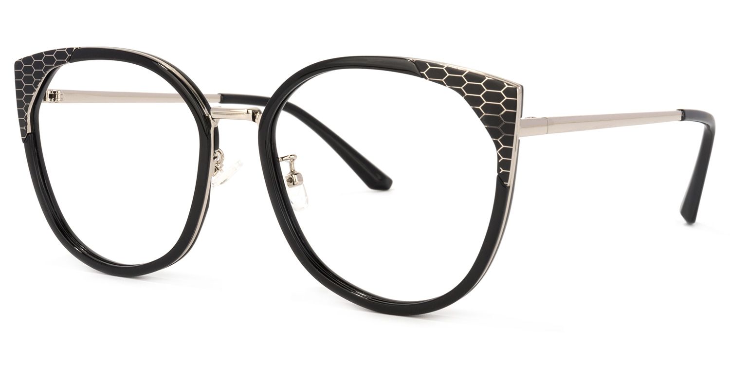 Yvette Cateye Black Glasses | ZEELOOL UK1