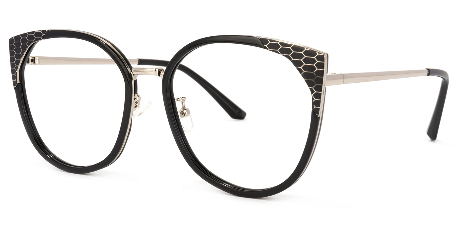 Yvette Cateye Black Glasses | ZEELOOL UK1