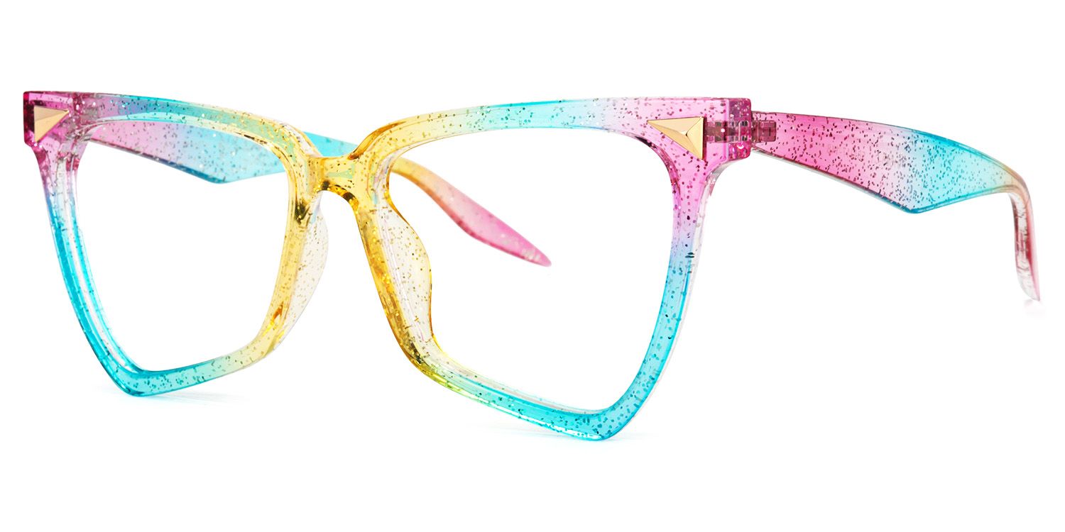 Cicely Geometrical Rainbow Eyeglasses | ZEELOOL UK1