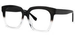Xion Square Black to Clear Gradient Glasses1