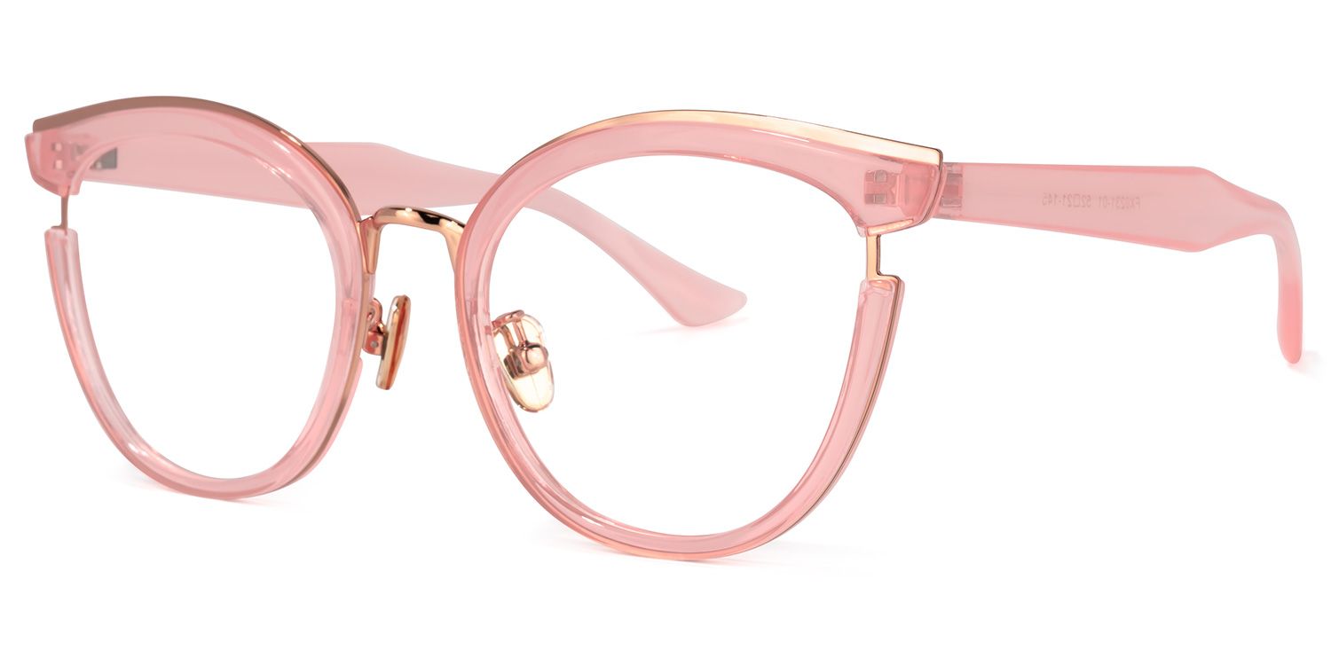 Eleanore Cat Eye Pink Frame Glasses | ZEELOOL UK1