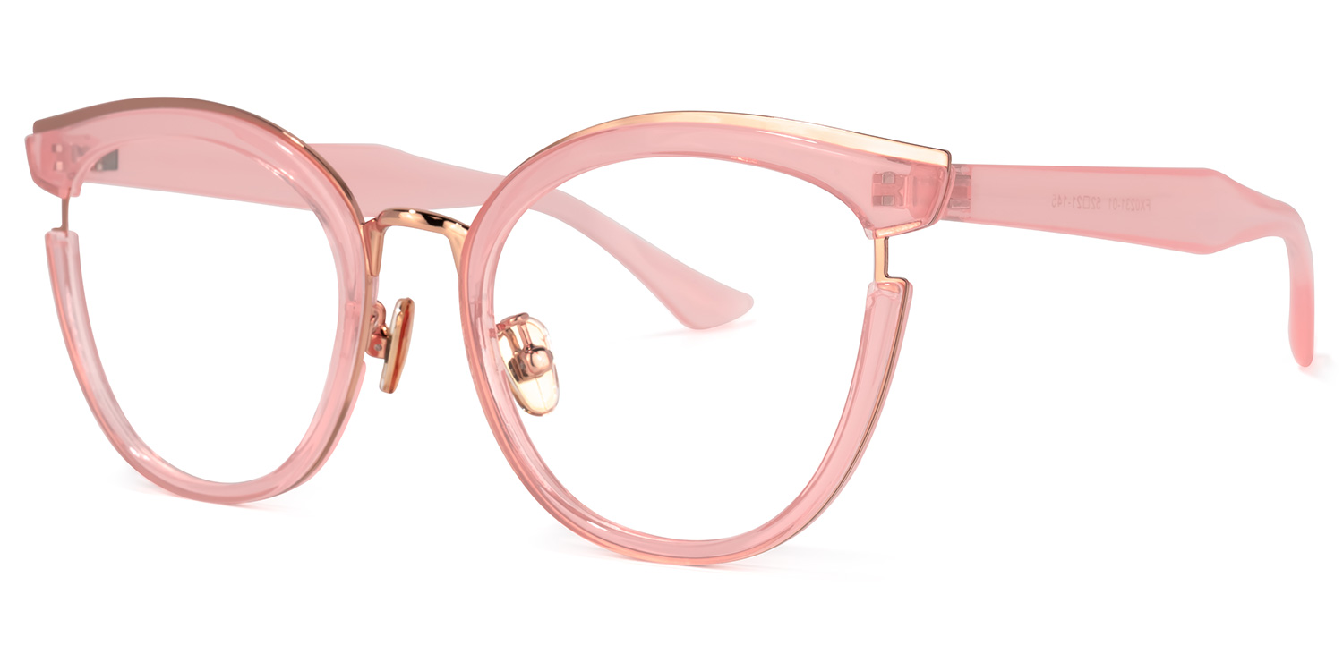 Eleanore Cat Eye Pink Frame Glasses | ZEELOOL UK1