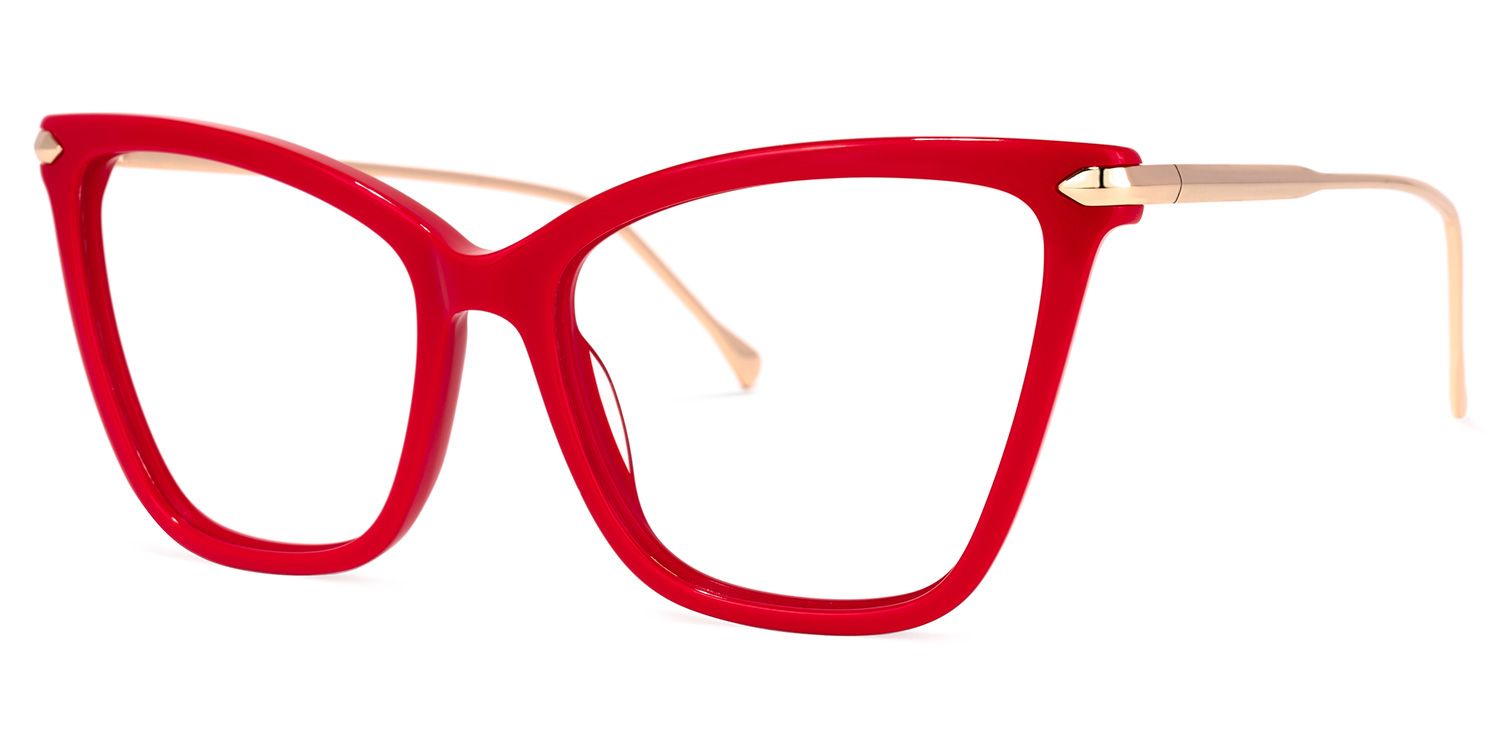 Cat Eye Red Glasses | ZEELOOL UK1