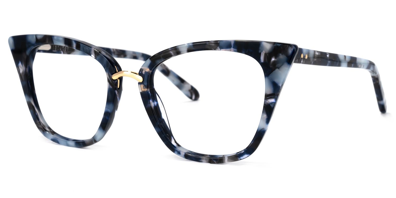 Martha Cat Eye Blue-Tortoise Glasses | ZEELOOL UK1