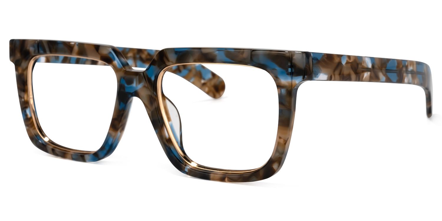 Pitts Square Blue-Floral Glasses | ZEELOOL UK1