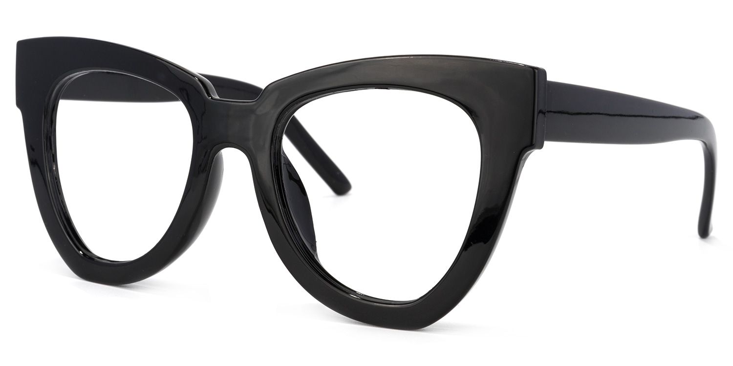 Hassan Cateye Black Glasses | ZEELOOL UK1