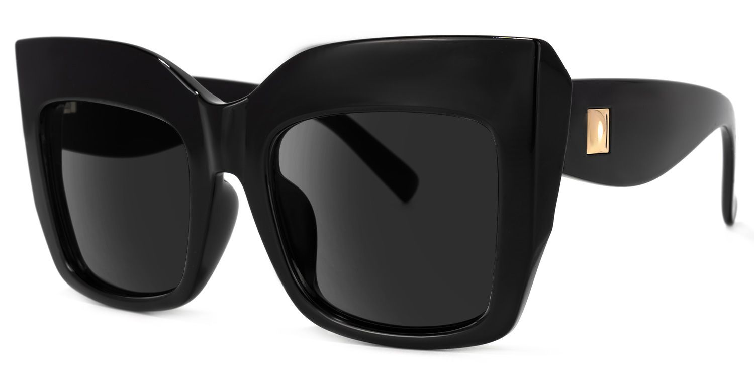 Alberta Cat Eye Black Sunglasses | ZEELOOL UK1