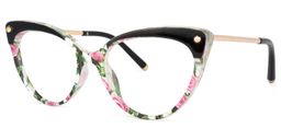 Alivia Cat Eye Pink-Green-Floral Glasses1