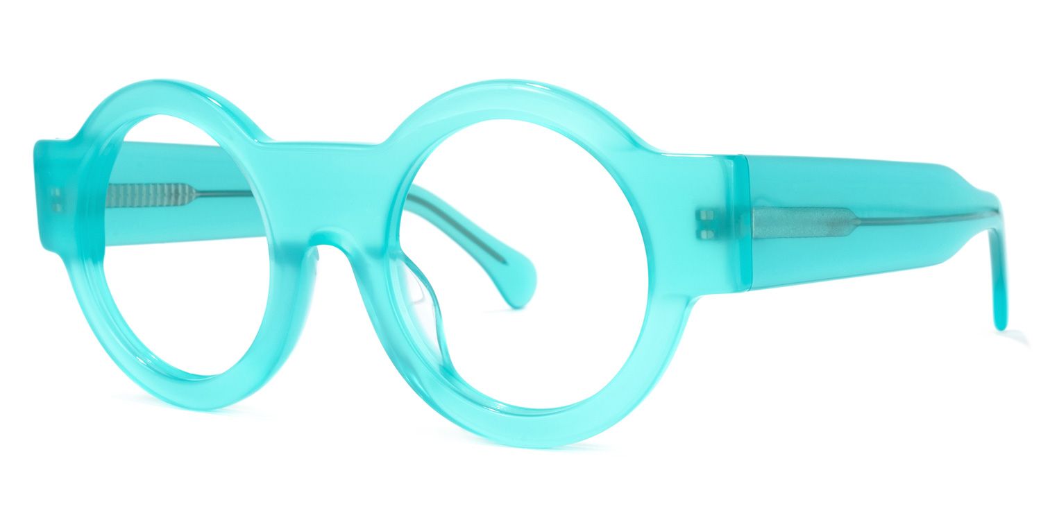 Hardnett Round Turquoise Glasses | ZEELOOL UK1