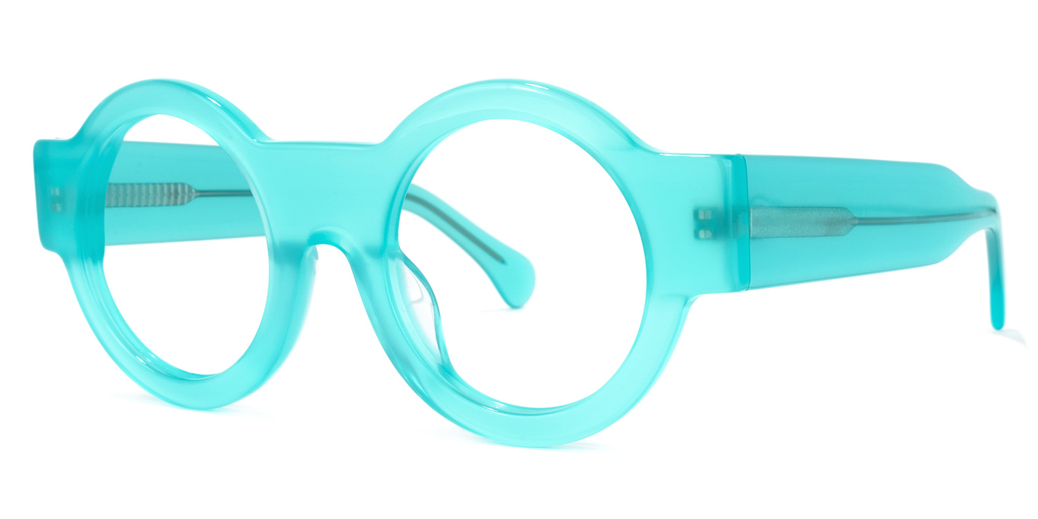 Hardnett Round Turquoise Glasses | ZEELOOL UK1