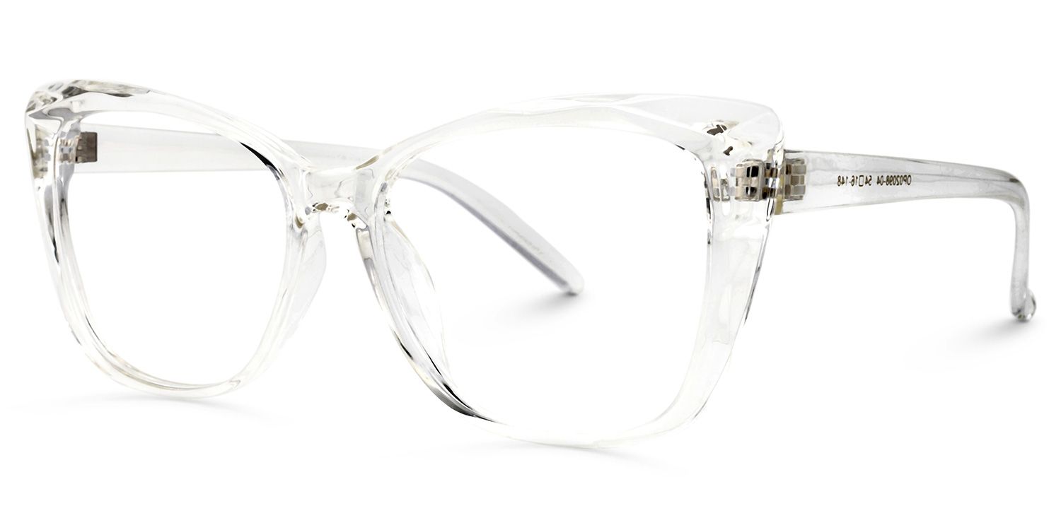 Farris Clear Classy Cat eye Frame Glasses | ZEELOOL UK1