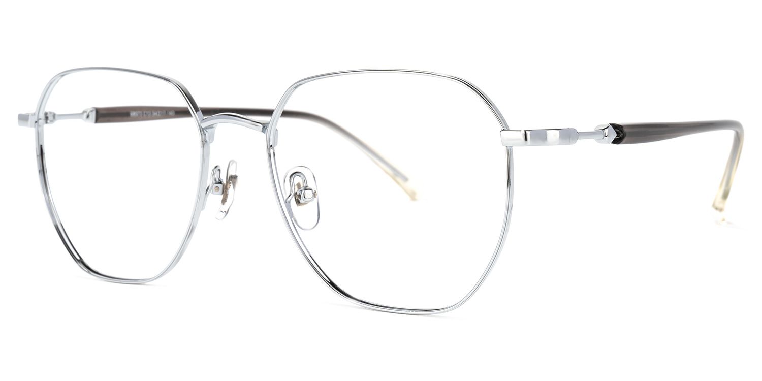 Veronica Geometric Silver Glasses | ZEELOOL UK1
