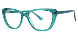 Qamar Cateye Peacock-Blue Glasses1