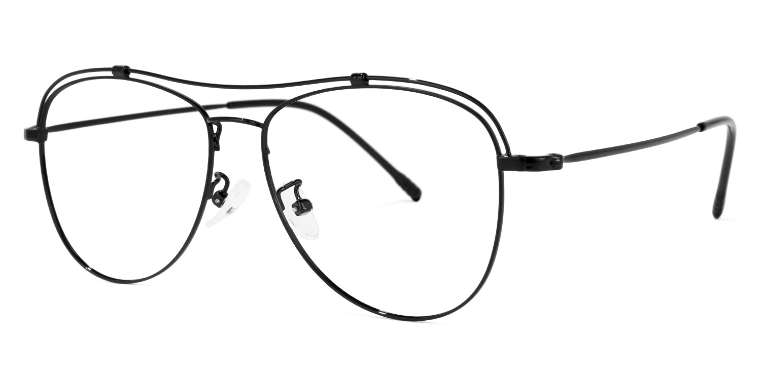 Terica Aviator Black Glasses | ZEELOOL UK1