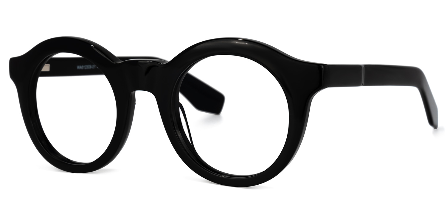 Barger Round Black Glasses | ZEELOOL UK1
