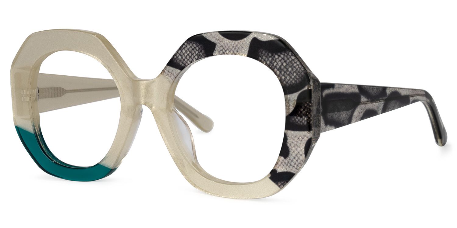 Kinkle Geometric Snake-Skin Glasses | ZEELOOL UK4