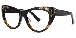 Pamela Cateye Tortoise-Gold Glasses1