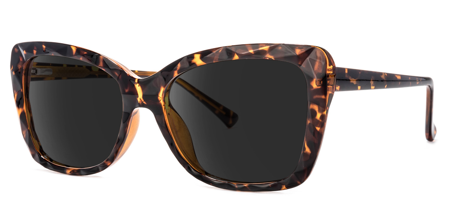 ZEELOOL Edna Cateye Yellow-Tortoise Sunglasses